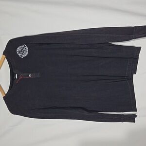 Mens Harley Davidson Distressed  Bleach Design Long Sleeve Size Extra Large